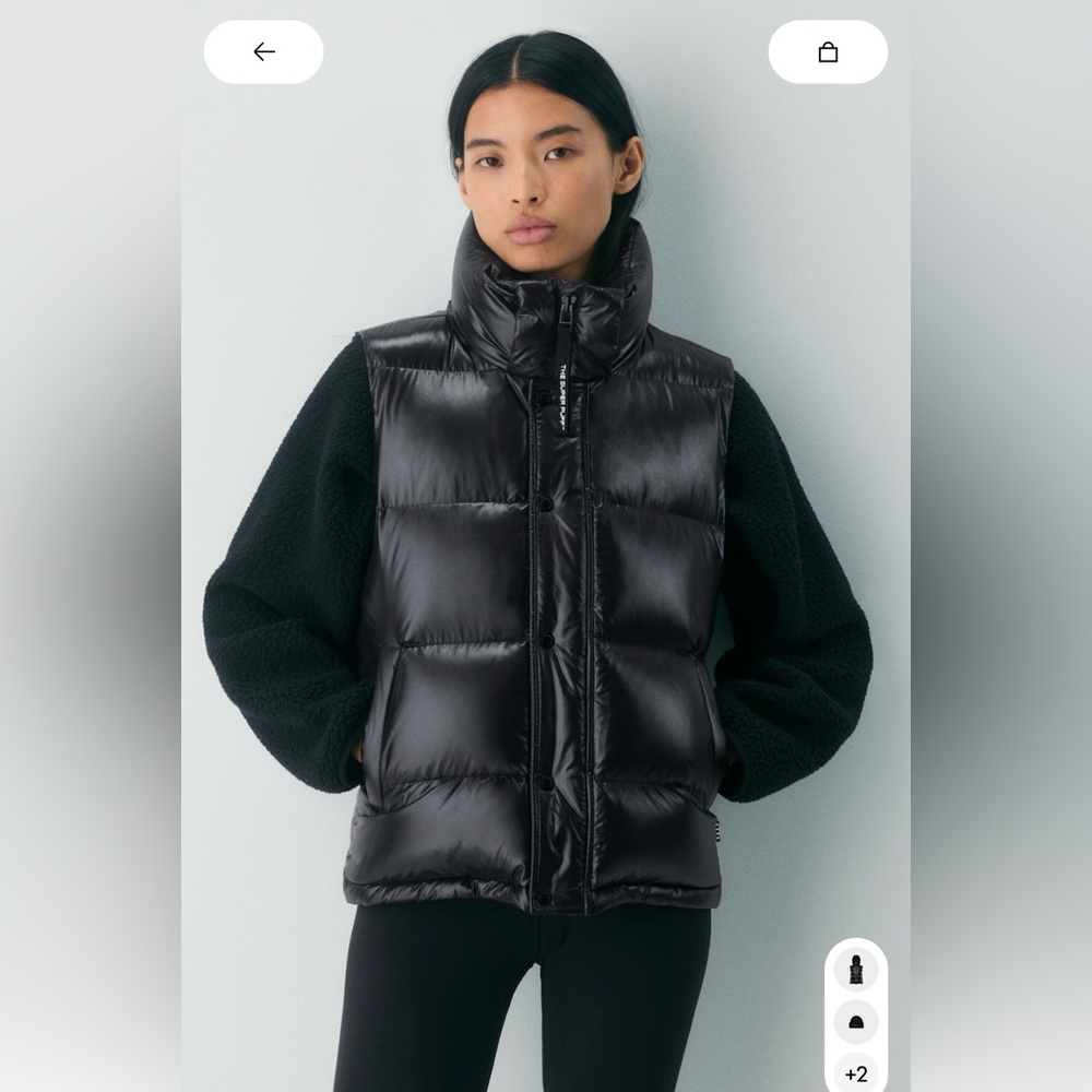 Aritzia Glossy Black Puffer Vest